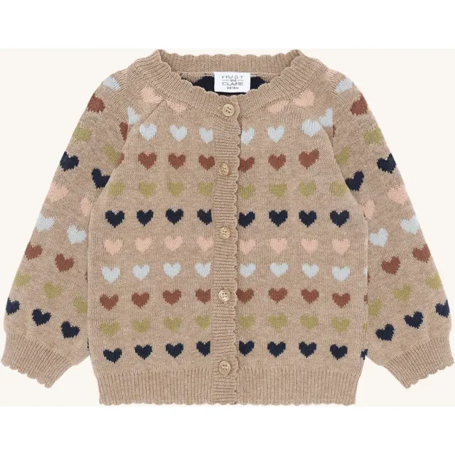 Hust & Claire HCCilja cardigan Biscuit hjerte