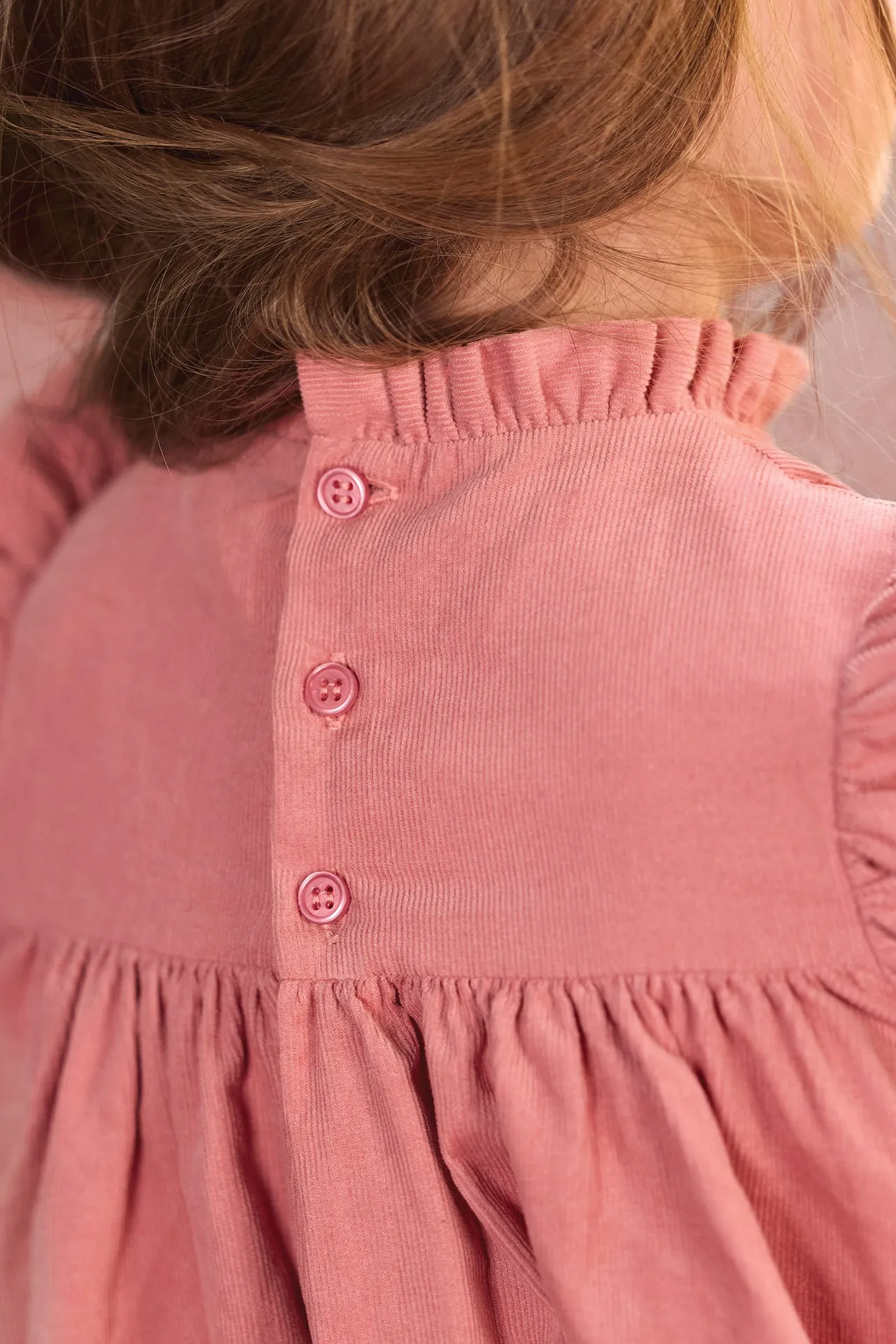 Bonton Pauline kjole rosa fløjl 2A-14A