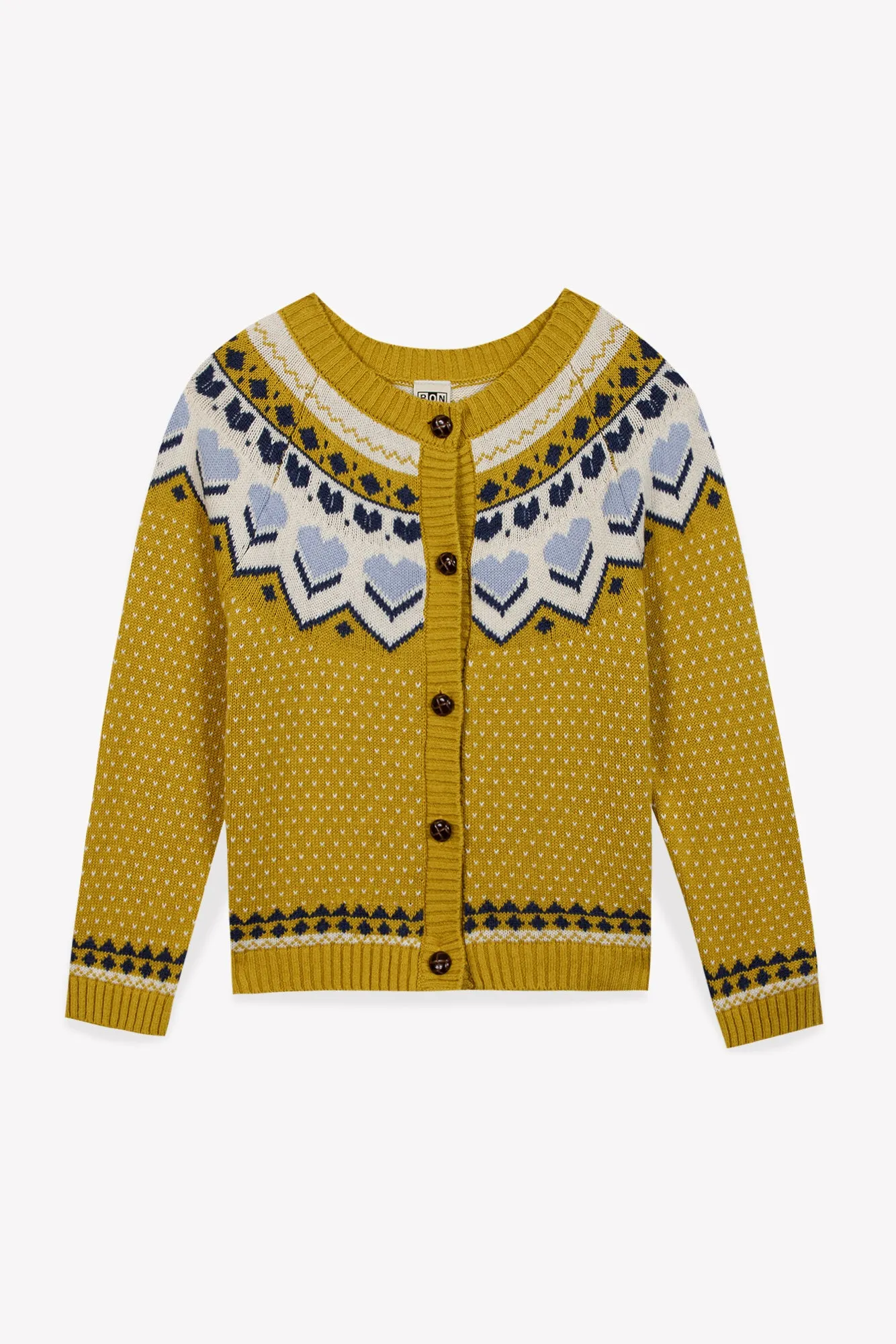 Bonton Mythic French Fries cardigan hjerter bomuld