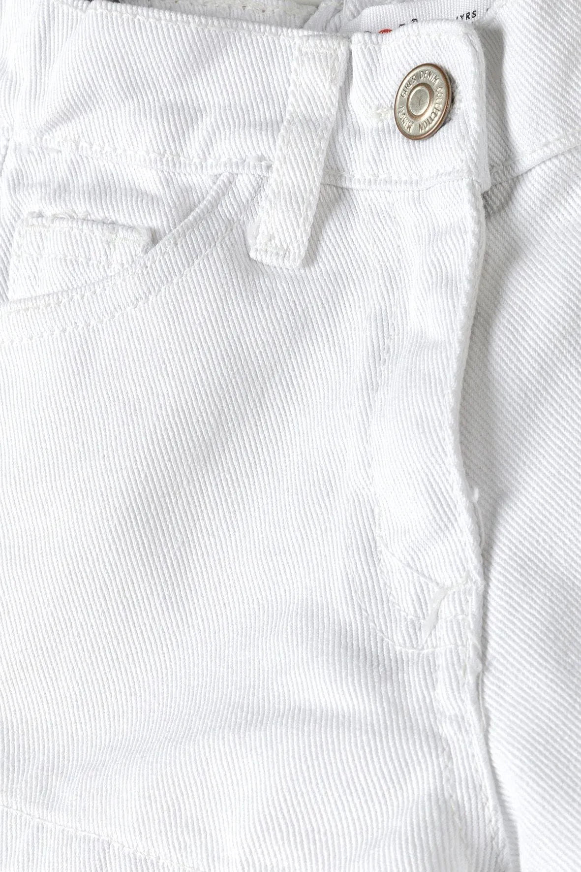 Minoti 38827 jeansshorts hvid lige ben