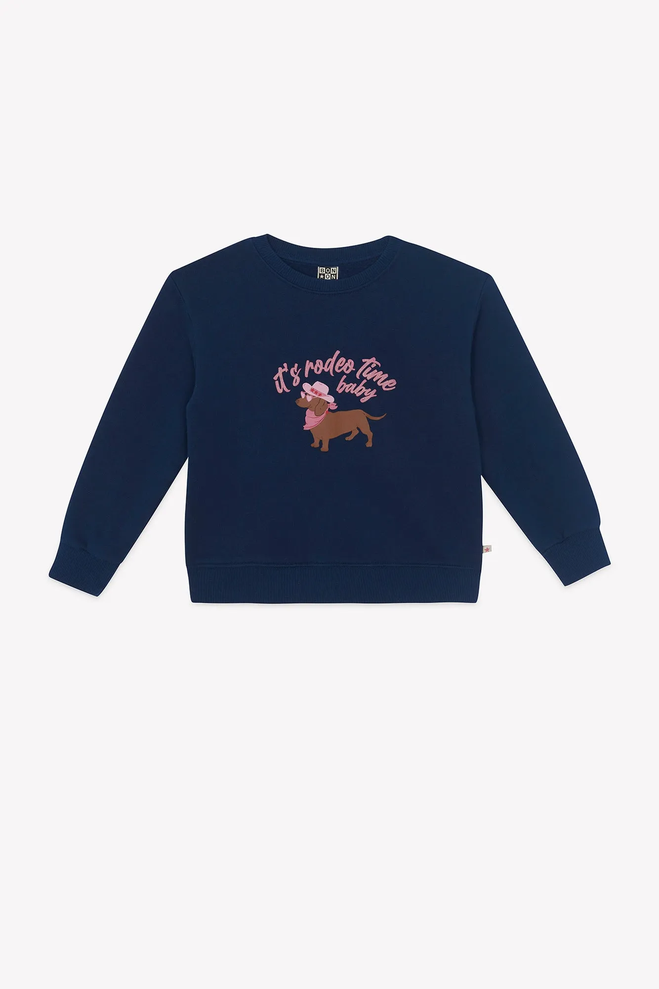 Bonton Smile Rodeo sweatshirt blå bomuld western