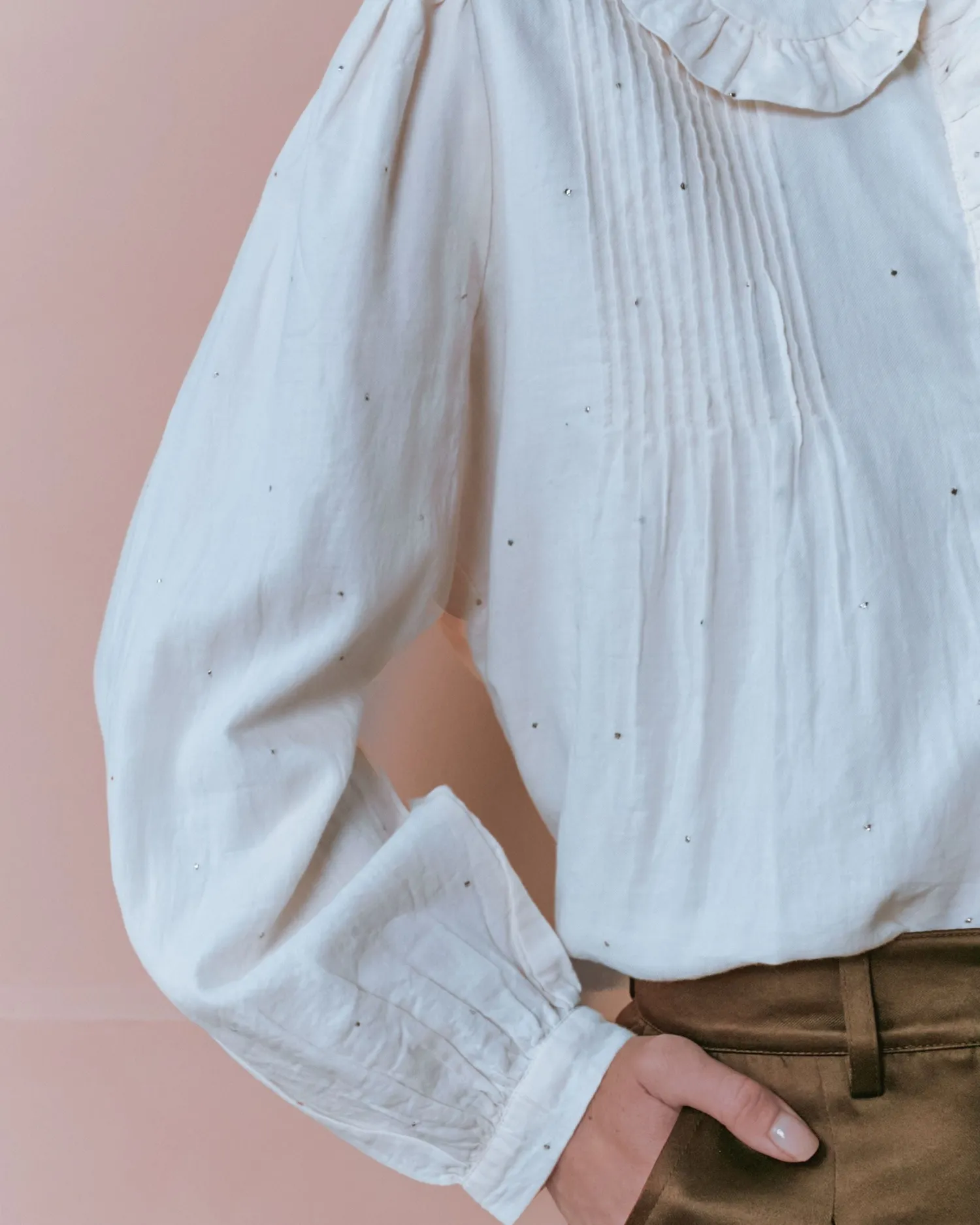 Emile et Ida Estellation bluse creme mukesh