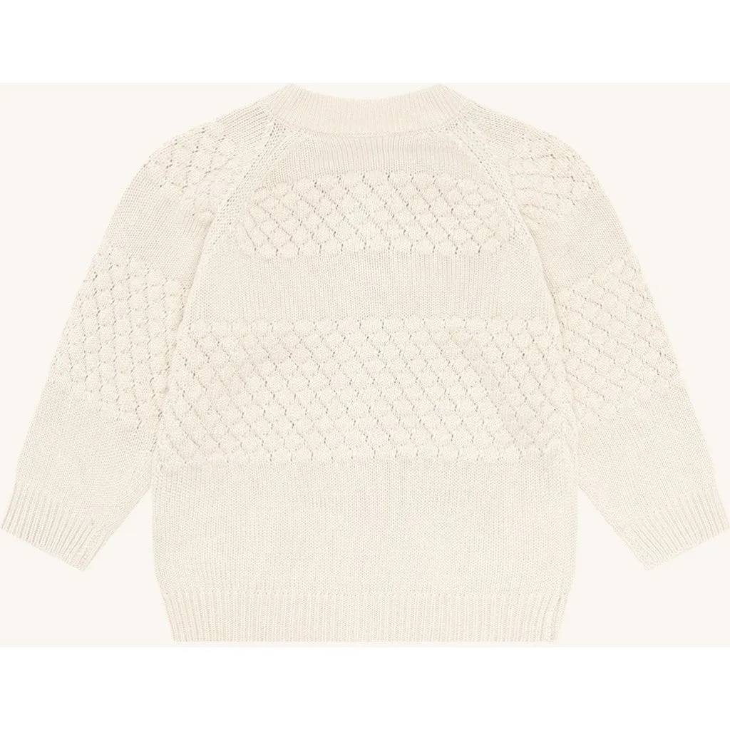 Hust & Claire HCCuno Knit Bubble cardigan Sandshell