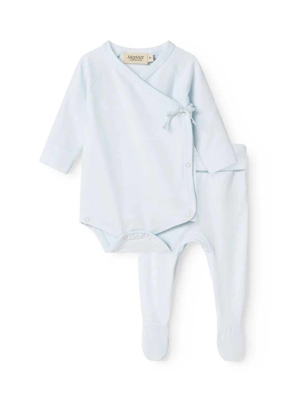 MarMar Gift Box Feet 2 Pcs babysæt lyseblå økologisk