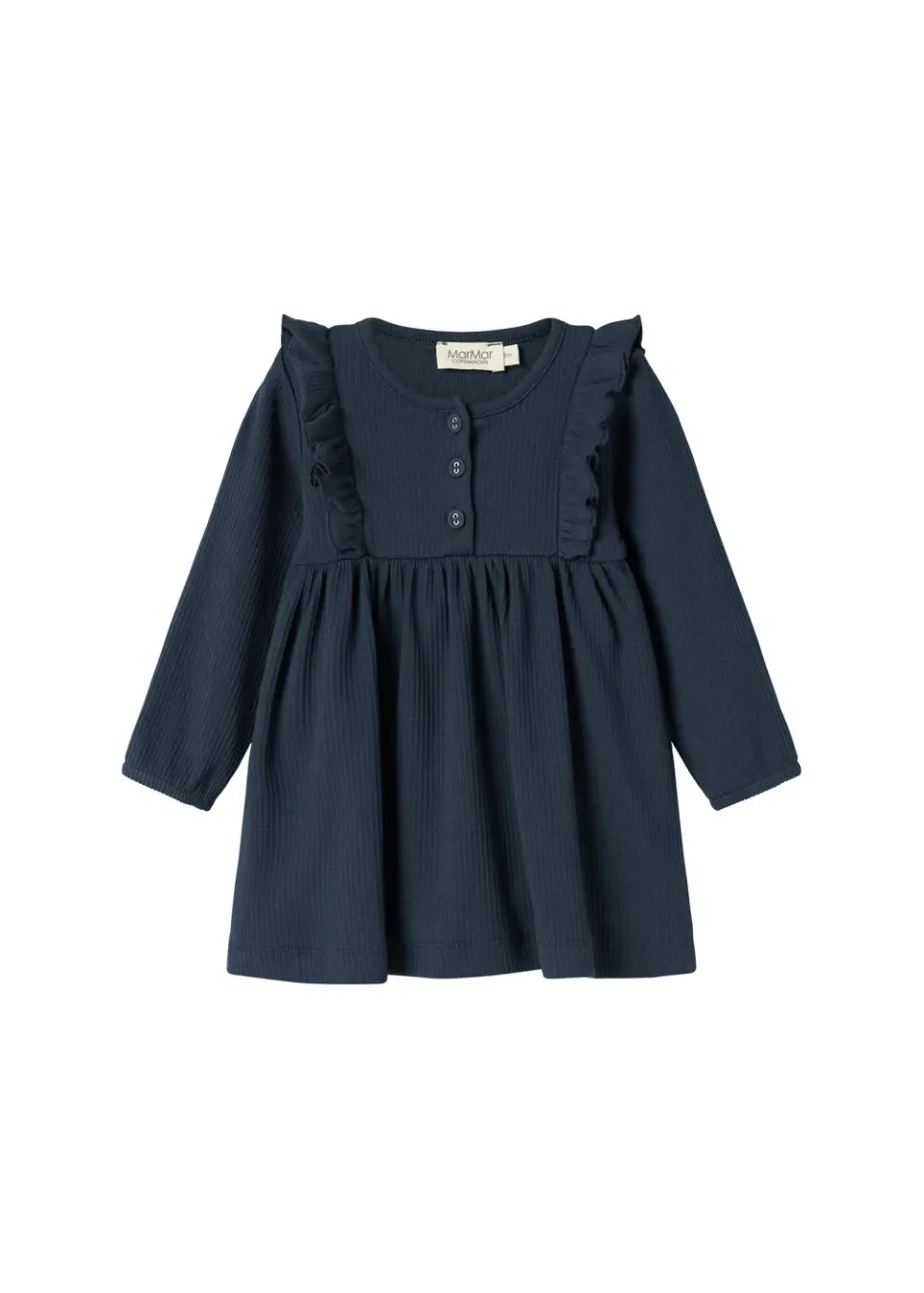 MarMar Rosa Frill kjole Pilot Navy rib baby
