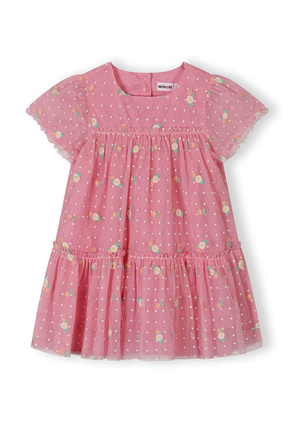Minoti 44635 tylkjole lyserød blomster pige