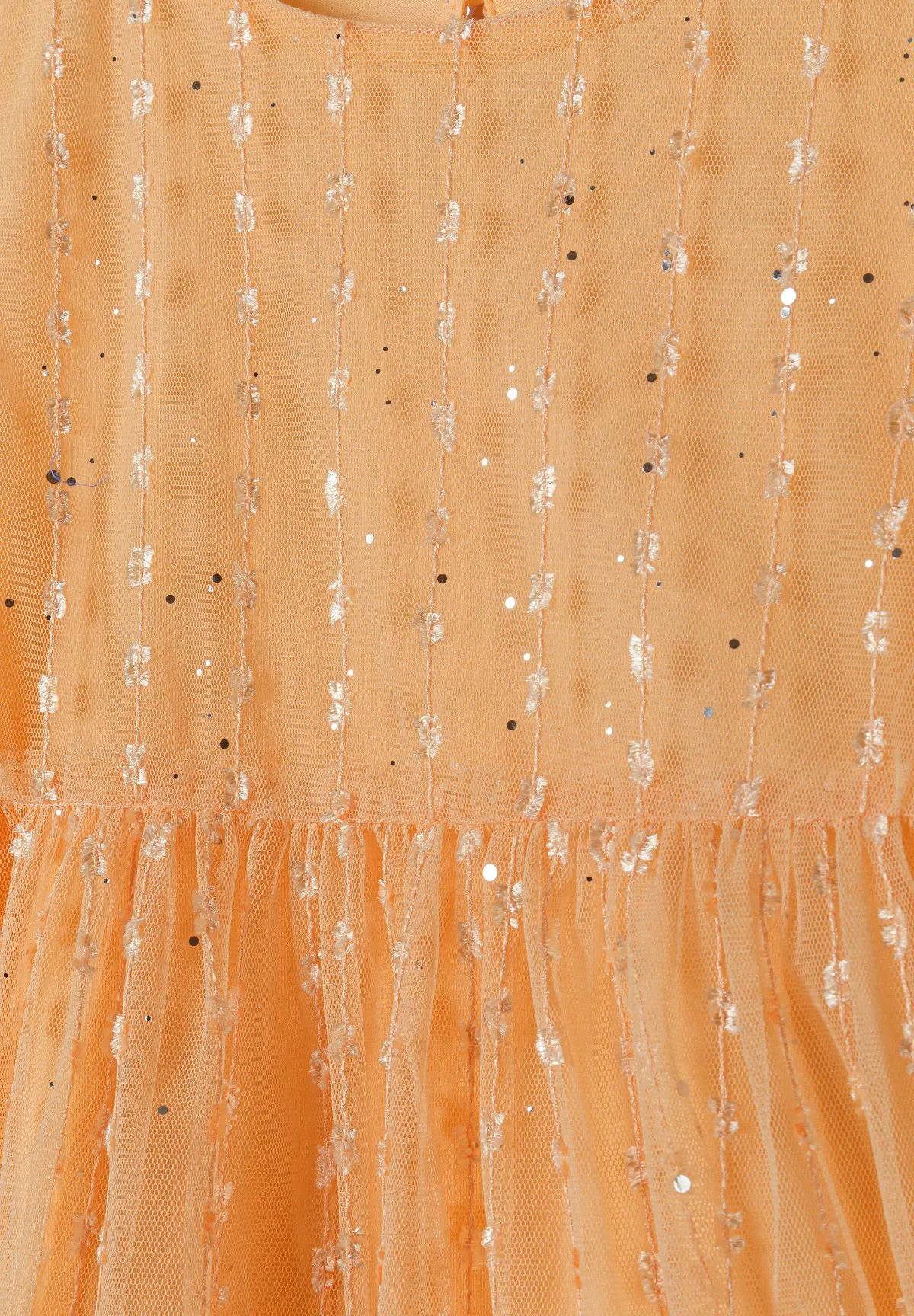 Minoti 40225 tylkjole orange med glimmer til piger