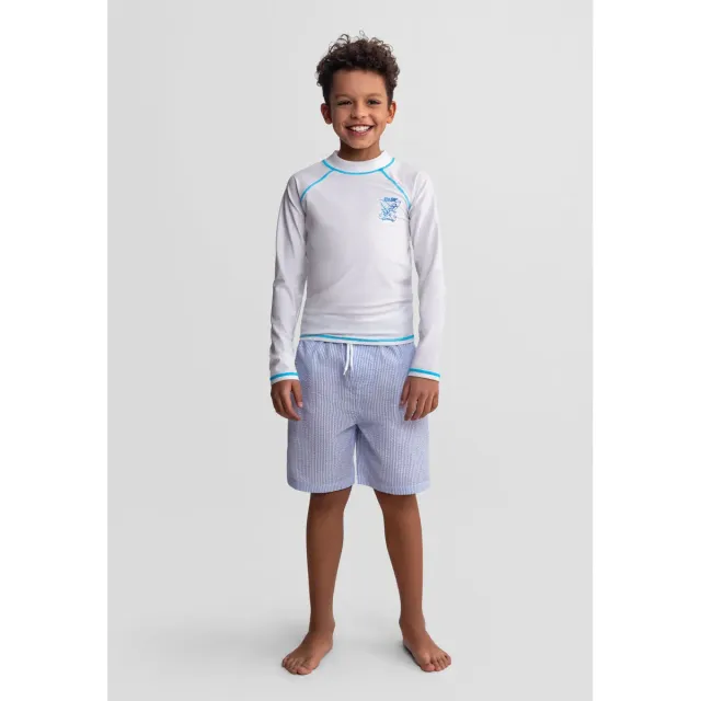 Minoti 44509 badeshorts 2-pak stribet blå polyester