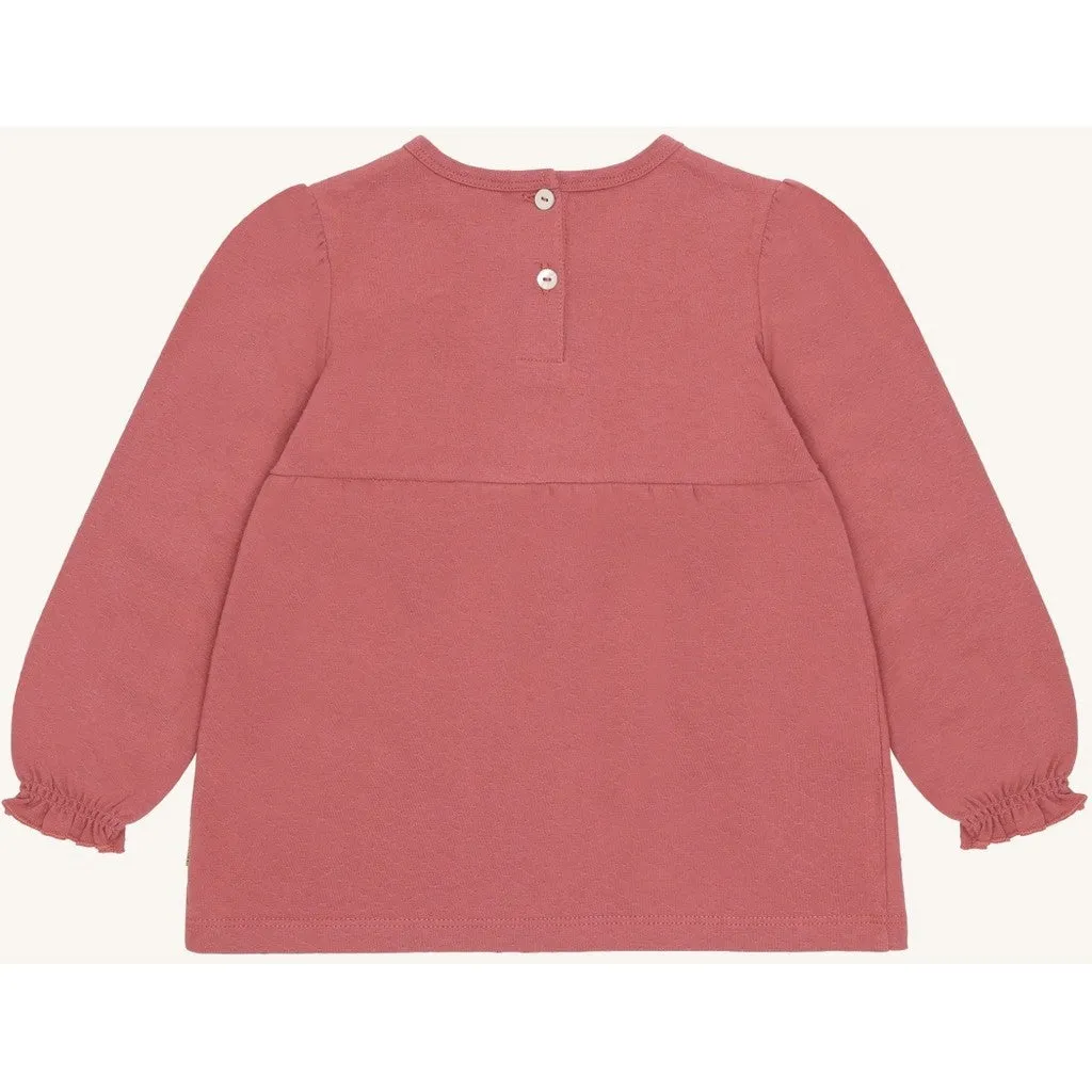 Hust & Claire Alma Dot bluse Dry Rose bomuld