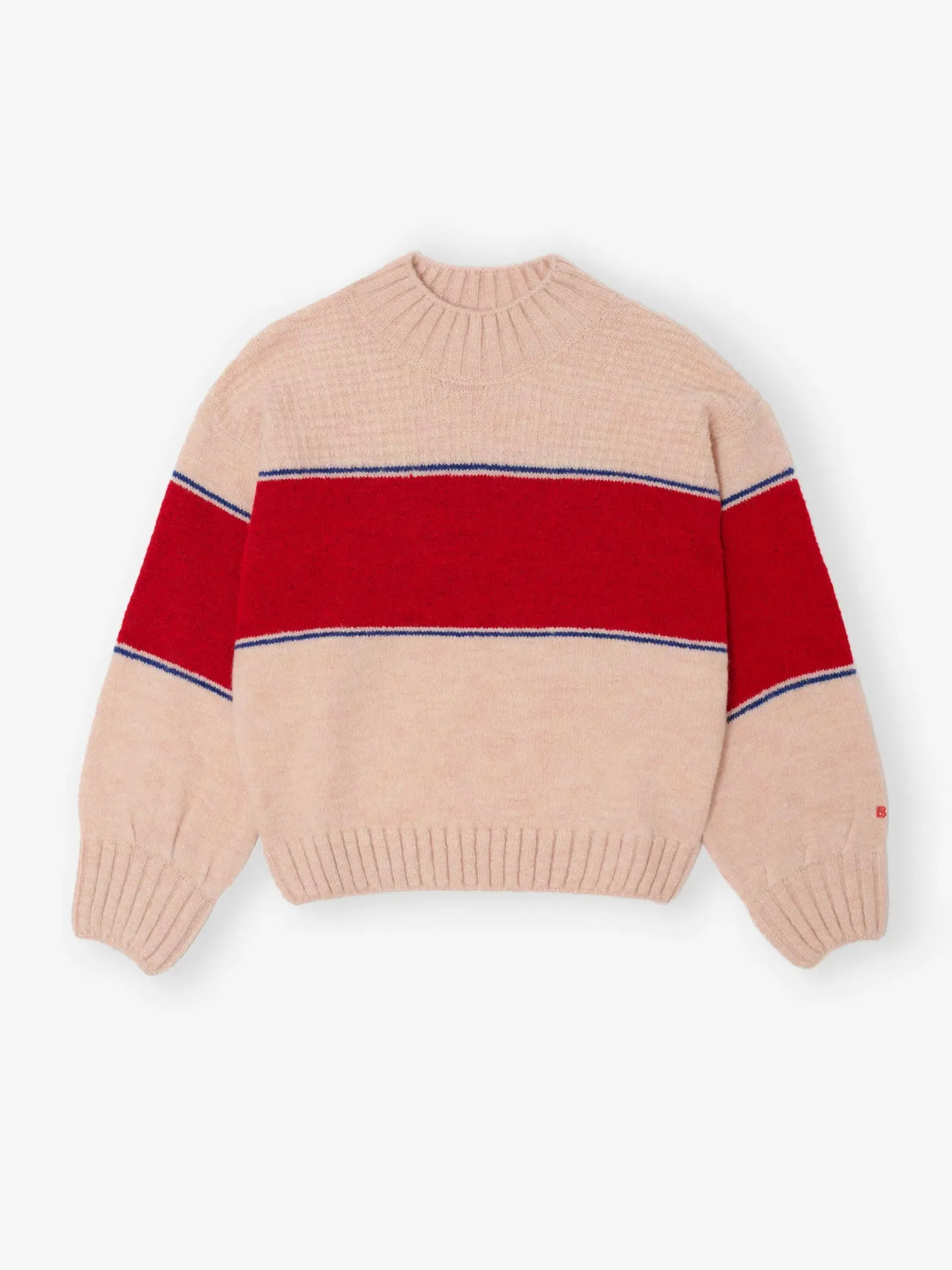 Bobo Choses Stripes jumper lyserød uldblanding