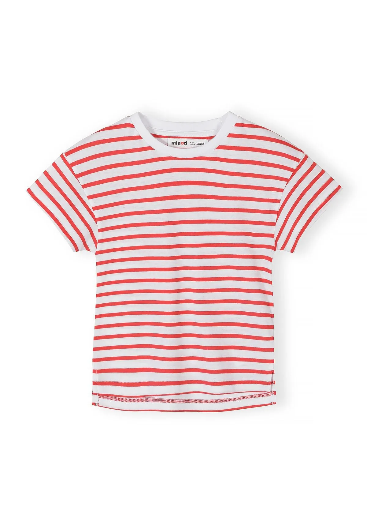 Minoti 44812 T-shirt 5-pak hvid hjerteprint til piger