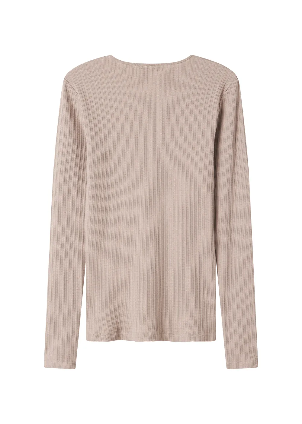 MarMar Tamra W t-shirt Soft Beige langærmet modal