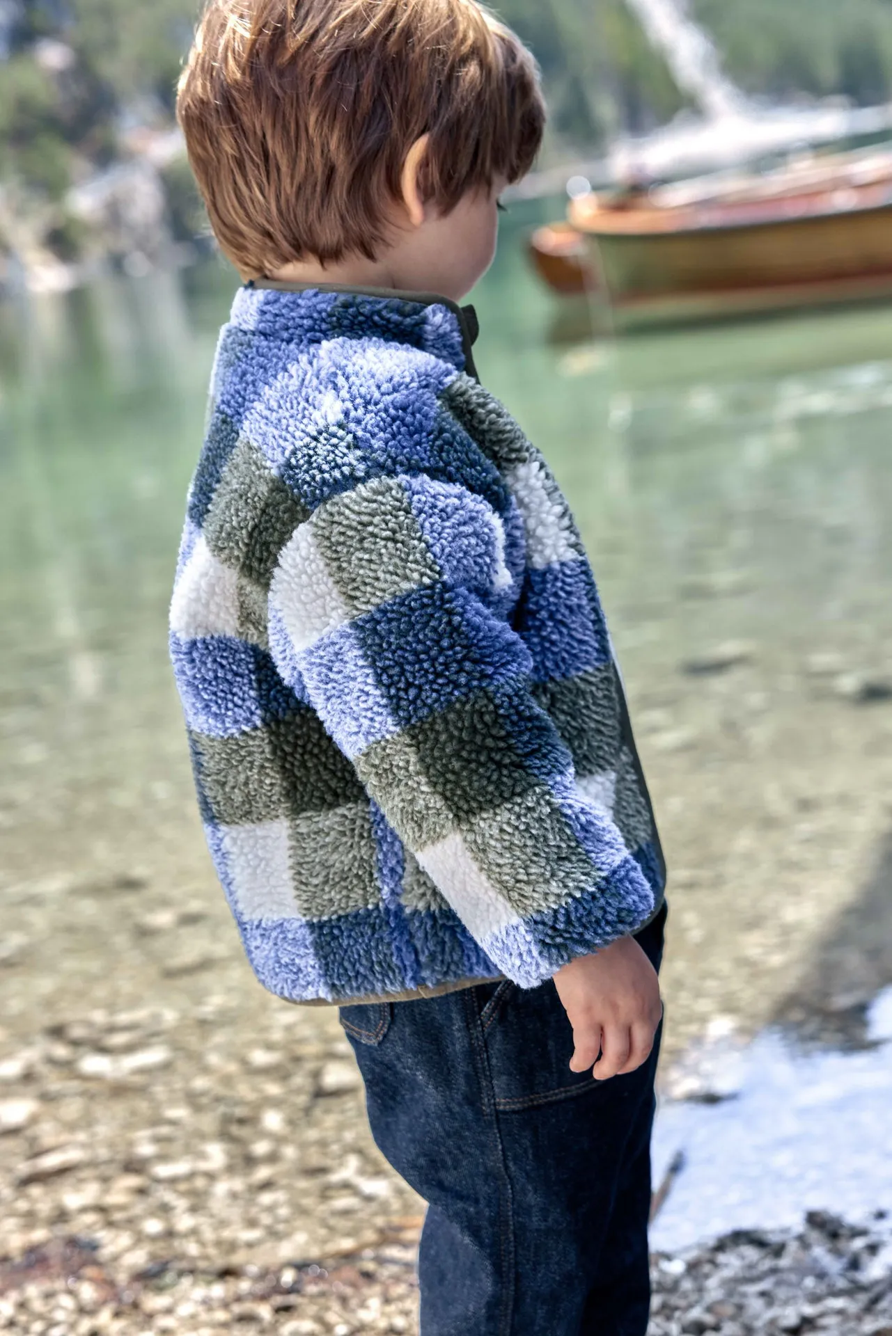 Bonton Montreal sherpa vinterjakke bleu brut varm