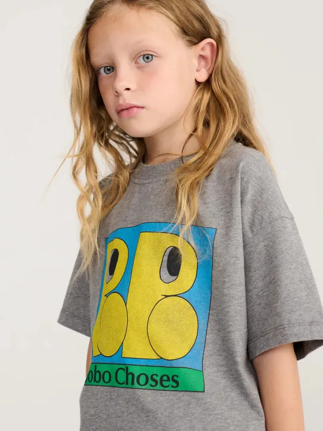 Bobo Choses All About Monsters Boo Bo Choses T-shirt grå 2-3Y