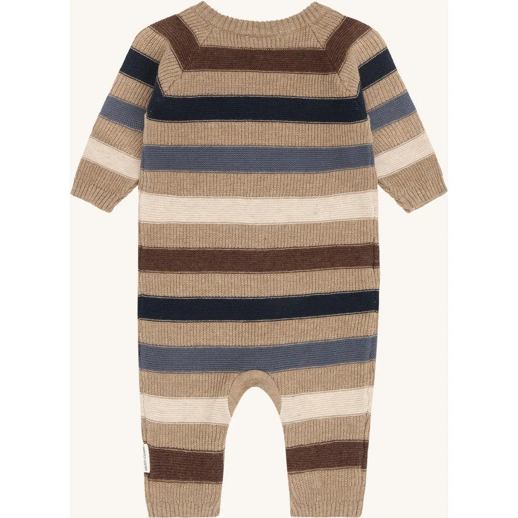 Hust & Claire HCMill Stripe heldragt Biscuit økologisk