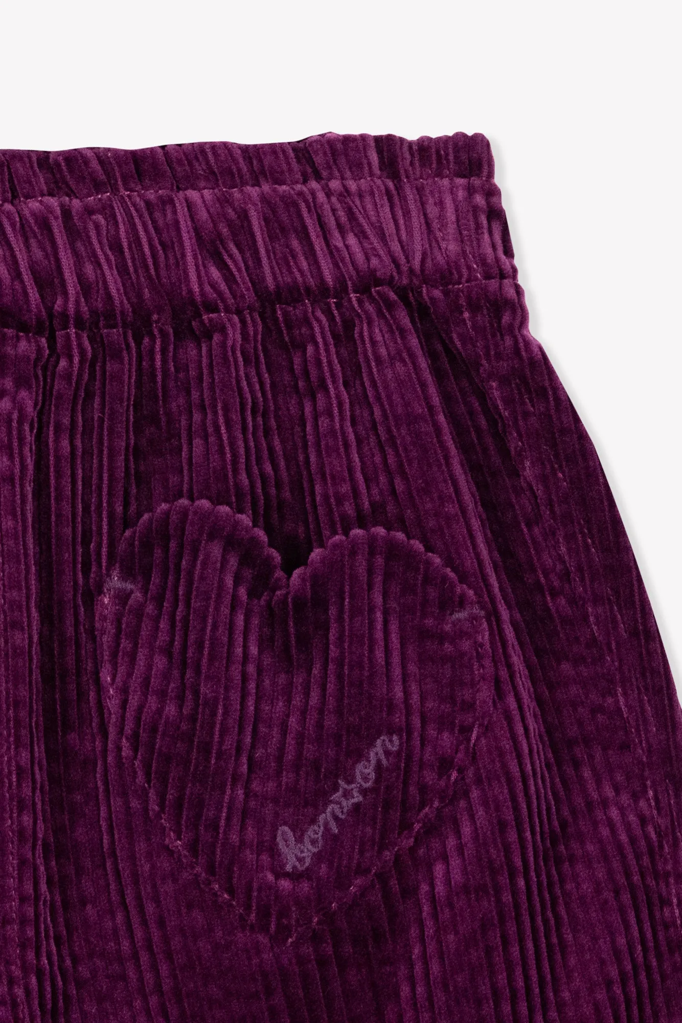 Bonton Duck bukser 6A lilla velour hjerte