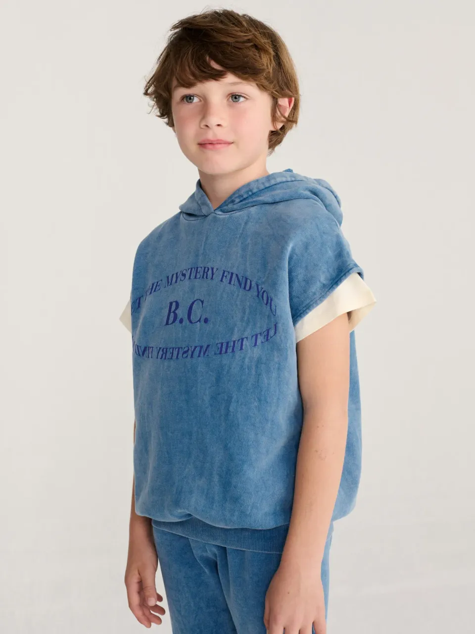 Bobo Choses Mystery BC ærmeløs hoodie blå 2-3 år