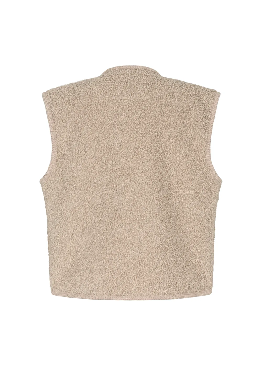 MarMar Jolly Waistcoat teddyvest Oyster Grey varm