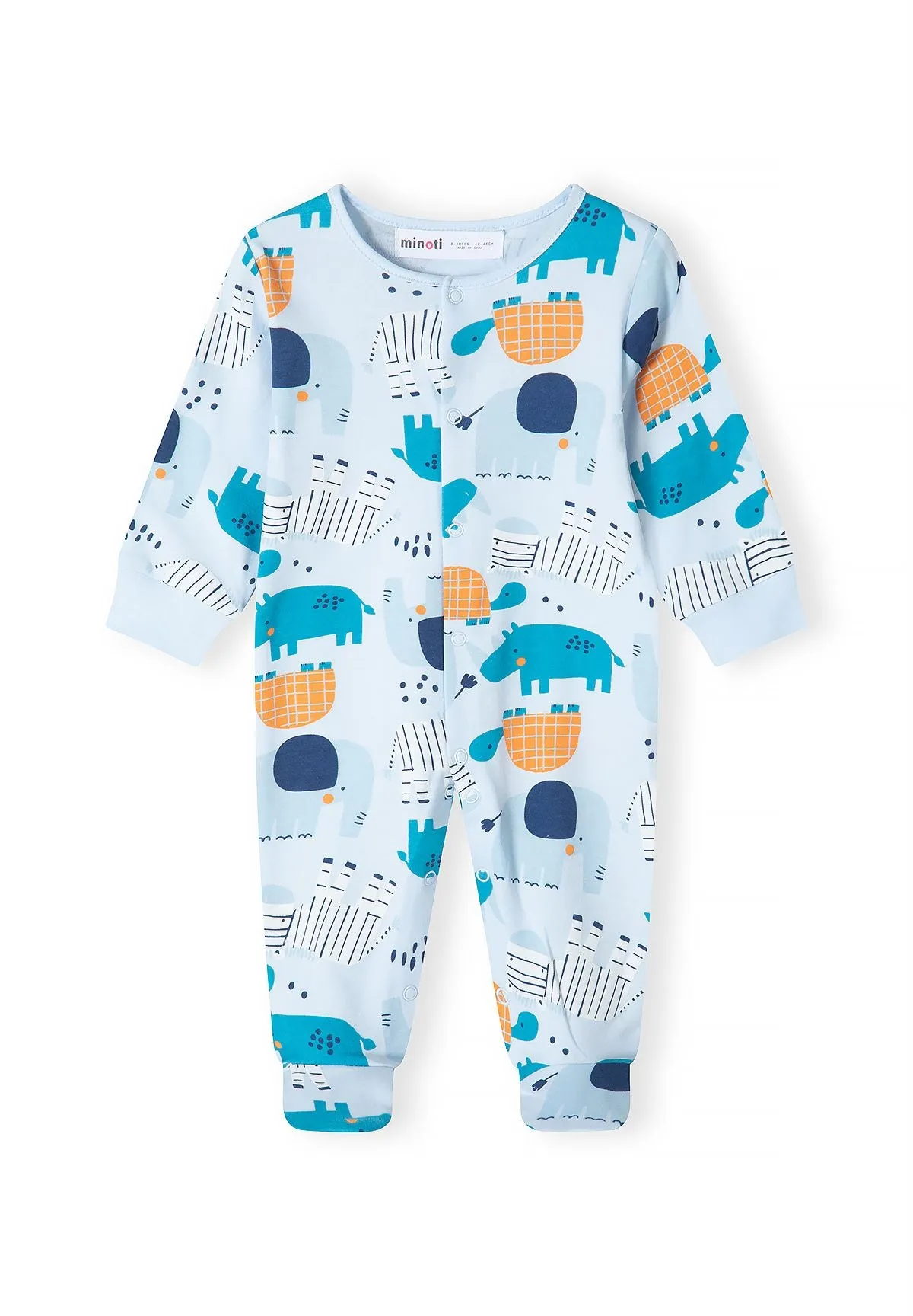 Minoti sparkdragt 3-pak baby print bomuld