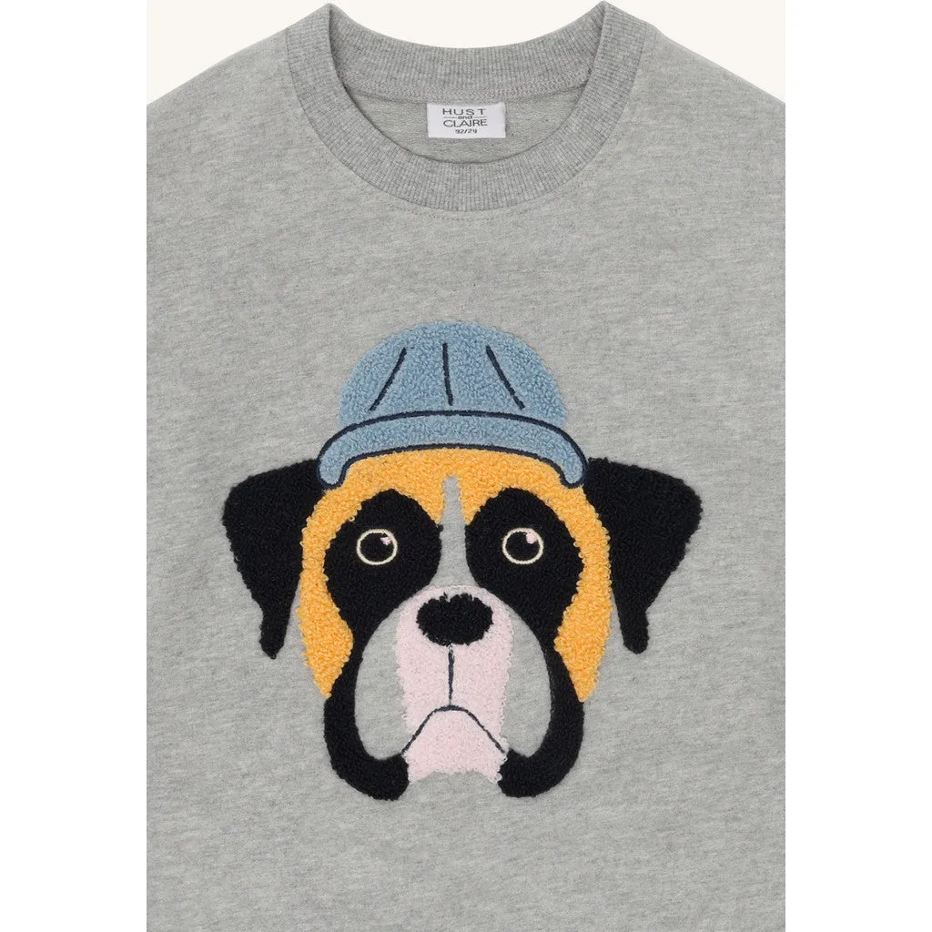 Hust & Claire HCSejer Bulldog sweatshirt Tile Grey bomuld